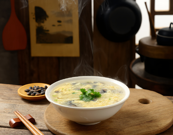海松子鸡蛋汤的做法