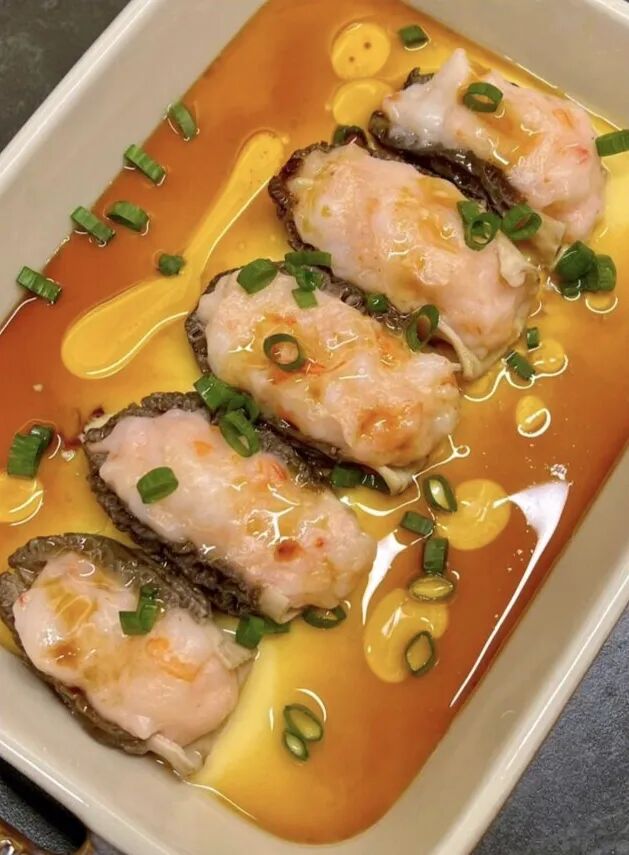 羊肚菌虾滑蒸蛋的做法