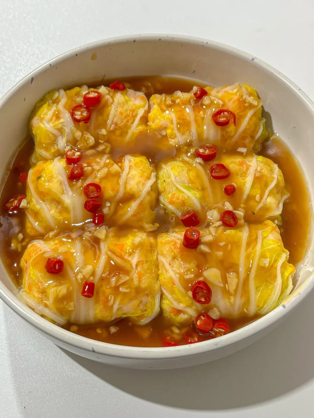 包菜虾滑卷的做法