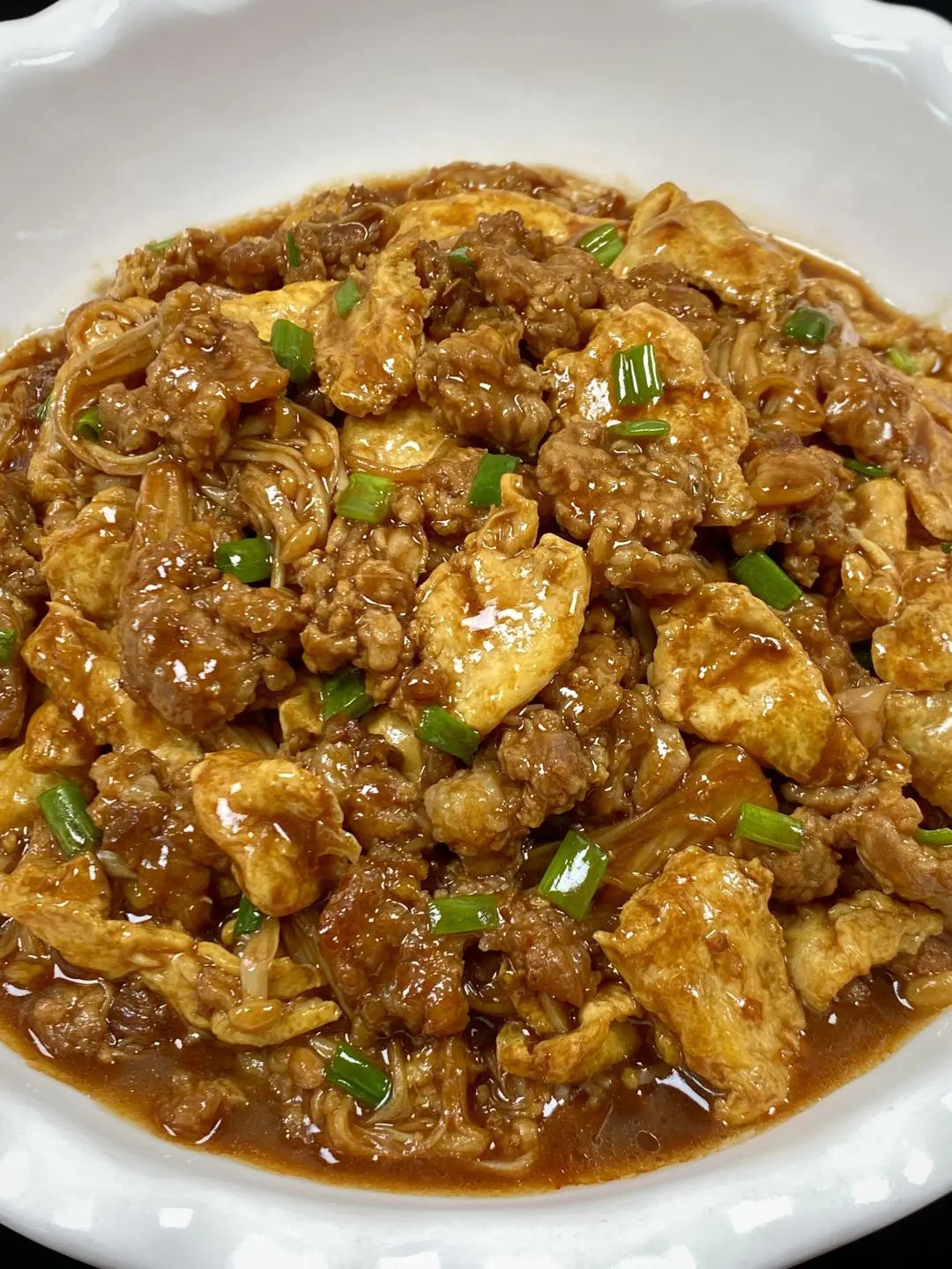 肉沫鸡蛋金针菇的做法