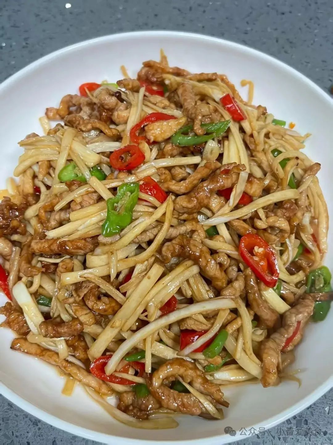 茭白炒肉丝的做法
