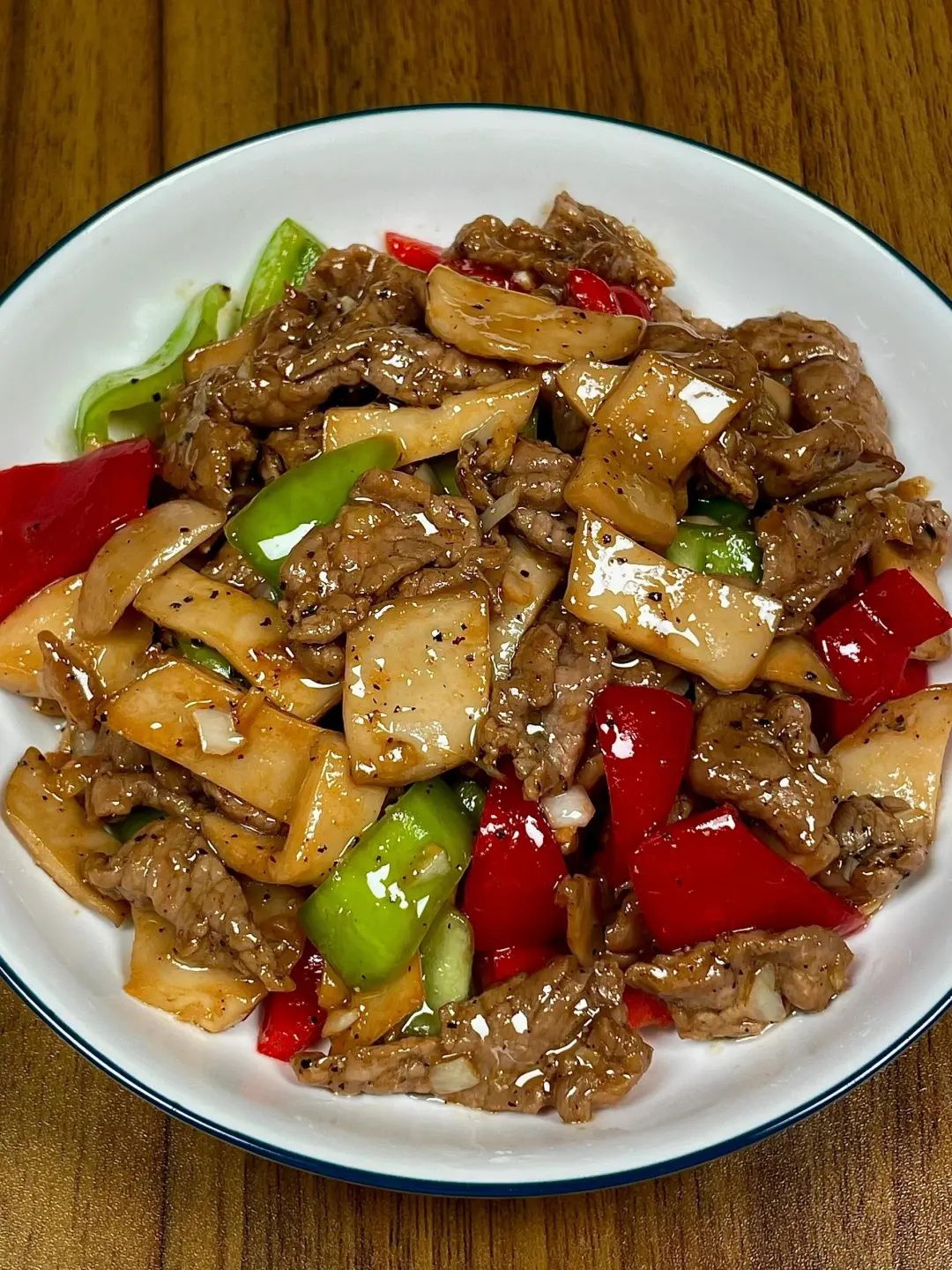 黑胡椒牛肉杏鲍菇的做法