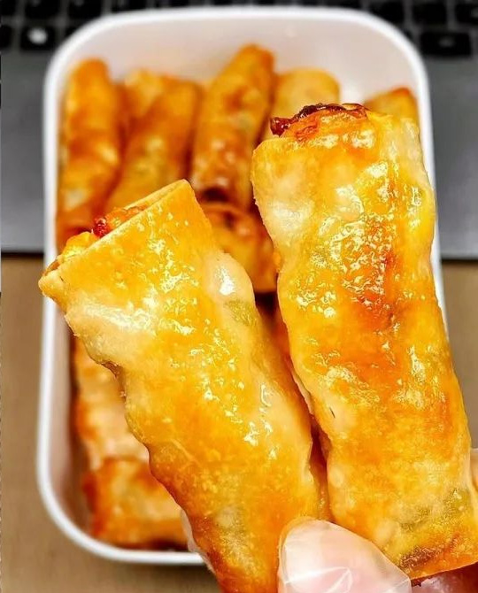 脆皮虾滑卷的做法