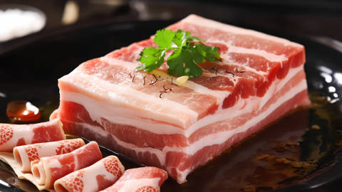新鲜的五花肉高清图片