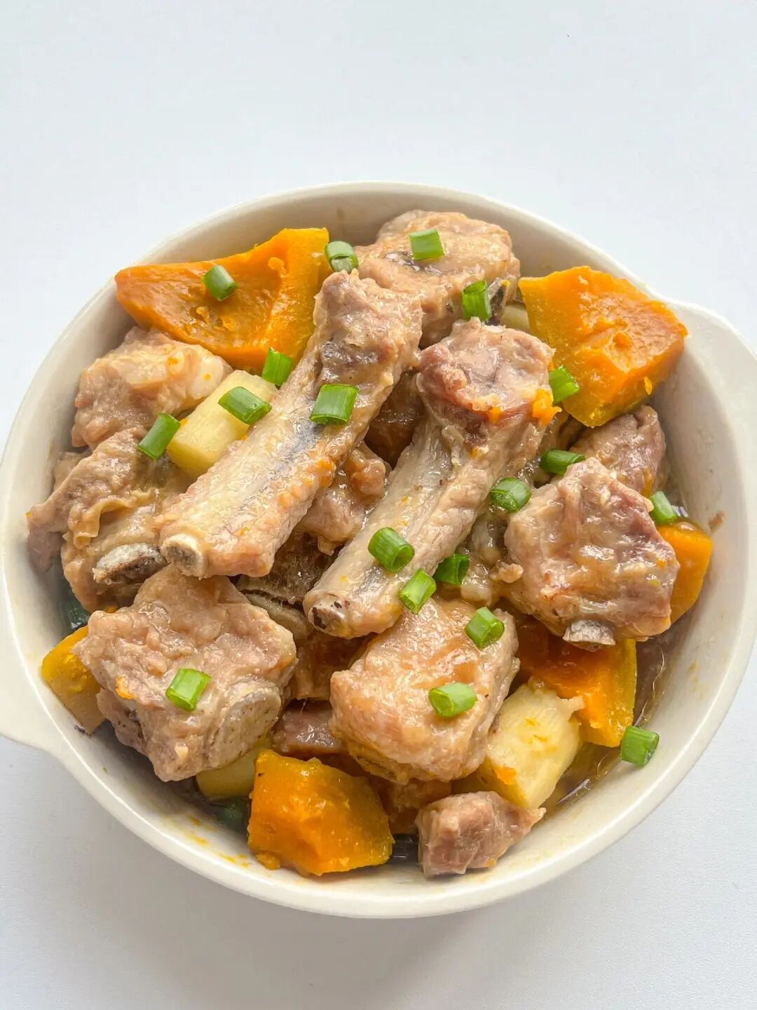 南瓜山药蒸排骨的做法