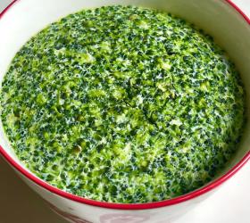 西兰花虾滑蒸蛋的做法