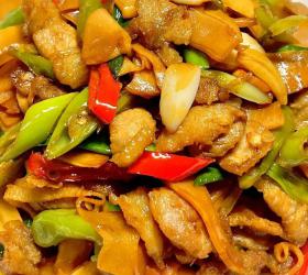 糯米笋炒肉的做法