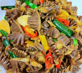爆炒鸡胗的制作方法