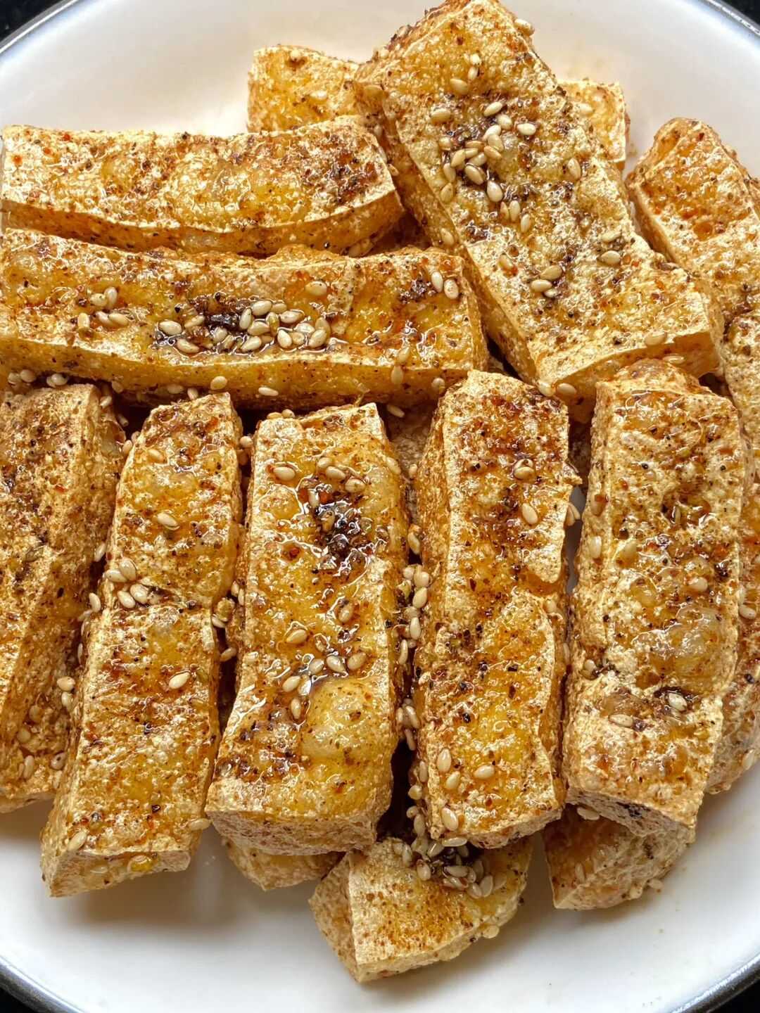 香辣炸豆腐条的做法