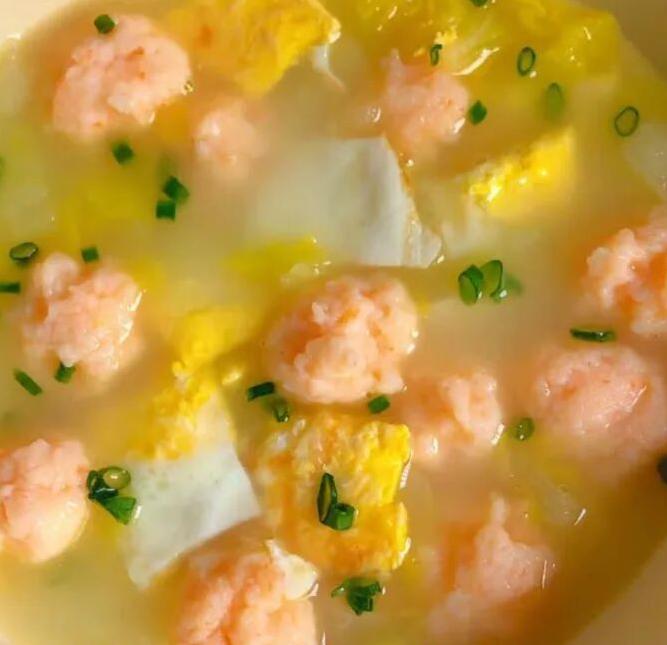 娃娃菜虾滑汤的做法