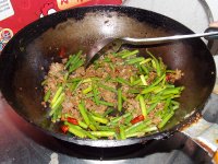 蒜苔炒羊肉的做法