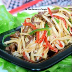 茭白牛肉丝的做法 茭白牛肉丝的做法