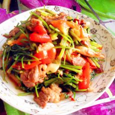 毛芹菜炒羊肉的做法 毛芹菜炒羊肉的做法