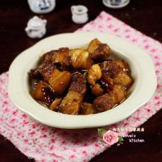 大蒜子烧肉的做法