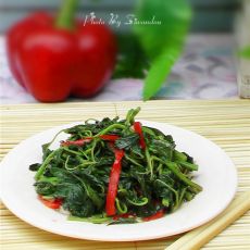 红椒炒苋菜的做法