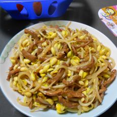 黄豆芽炒肉丝的做法