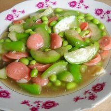 清淡毛豆炒丝瓜的做法 清淡毛豆炒丝瓜的做法
