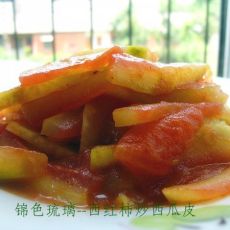 西红柿炒西瓜皮的做法