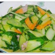 肉片黄瓜的做法