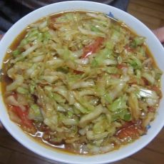 西红柿炒圆白菜的做法
