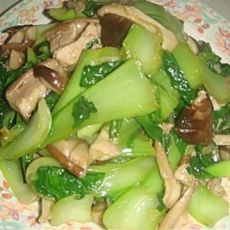 香菇炒青菜的做法