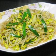 青蒜炒豆芽的做法
