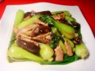香菇油菜炒肉的做法