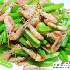 香芹炒海虾的做法