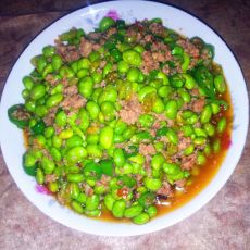 青豆碎肉的做法