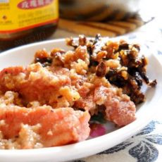 干豇豆粉蒸玫瑰腐乳肉的做法 干豇豆粉蒸玫瑰腐乳肉的做法