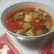 番茄鲜蘑汤的做法