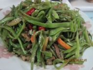 肉炒扁豆丝的做法