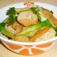 青蒜油豆腐的做法 青蒜油豆腐的做法