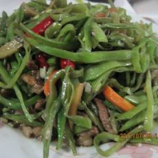 肉炒扁豆丝的做法 肉炒扁豆丝的做法