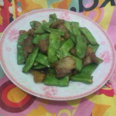 五花肉炒扁豆的做法