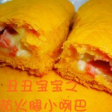 丑丑宝宝之番茄火腿小咧巴的做法 丑丑宝宝之番茄火腿小咧巴的做法