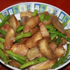 豆角茄子炒猪肉的做法
