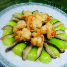 香菇油菜炒虾仁的做法 香菇油菜炒虾仁的做法
