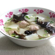 萝卜肉圆汤的做法