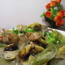 丝瓜炒花蛤的做法 丝瓜炒花蛤的做法