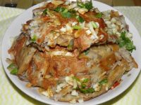 蒜香茄饼的做法