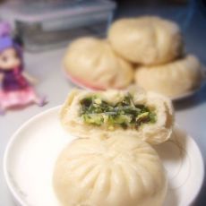 韭菜素三鲜蒸包的做法 韭菜素三鲜蒸包的做法
