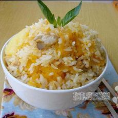 南瓜干贝鸡丝饭的做法