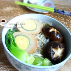 香菇青菜面的做法