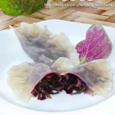 红苋菜素饺的做法 红苋菜素饺的做法