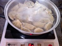 苔菜鸡蛋素饺子的做法