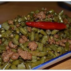 肉沫炒酸豆角的做法