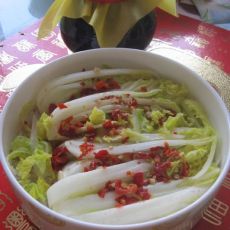 鸡汁剁椒粉丝娃娃菜的做法 鸡汁剁椒粉丝娃娃菜的做法
