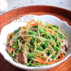 黑豆苗炒肉丝的做法 黑豆苗炒肉丝的做法