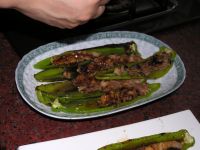 虾肉酿杭椒的做法